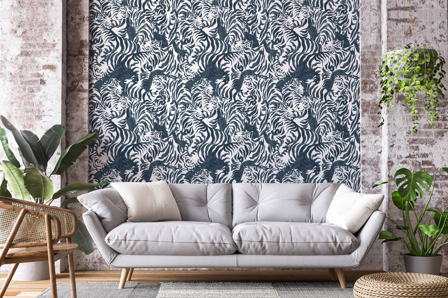 Tiger Pattern Wallpaper - Amur by Eades & Francis