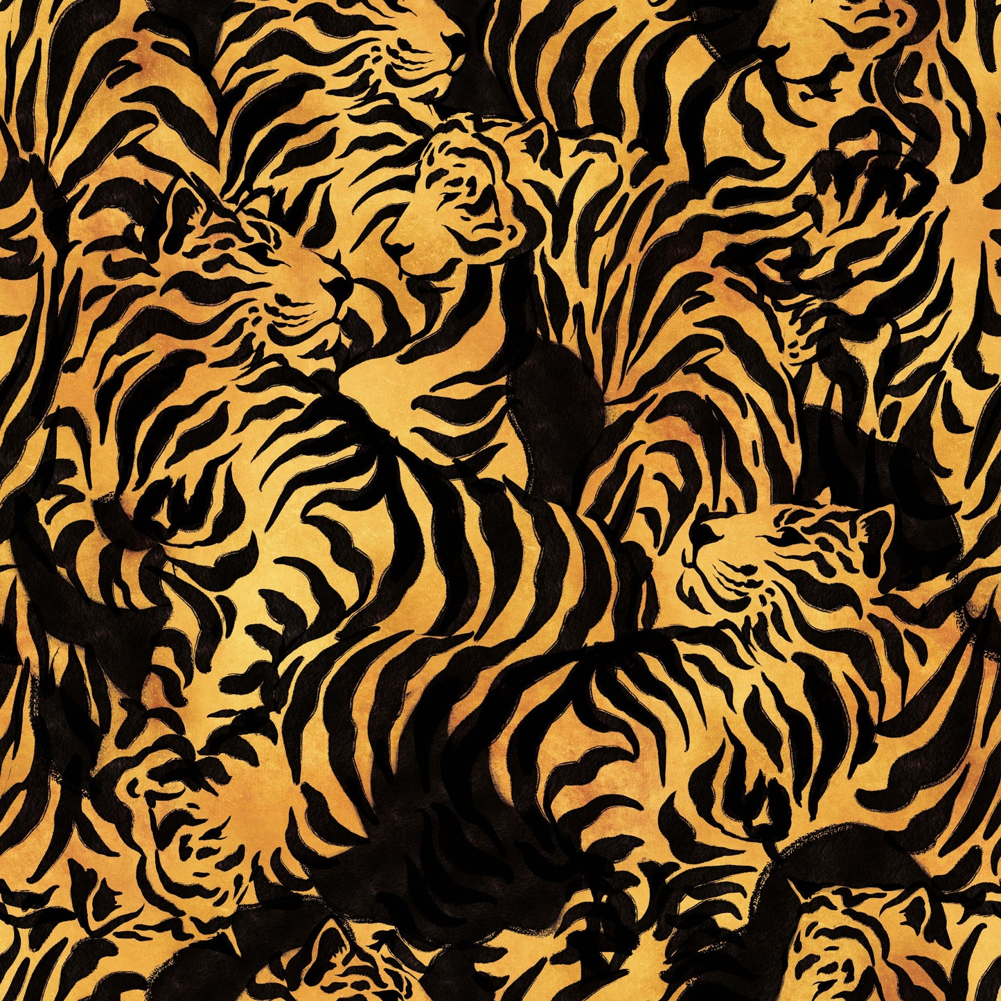 Tiger Pattern Wallpaper - Amur by Eades & Francis