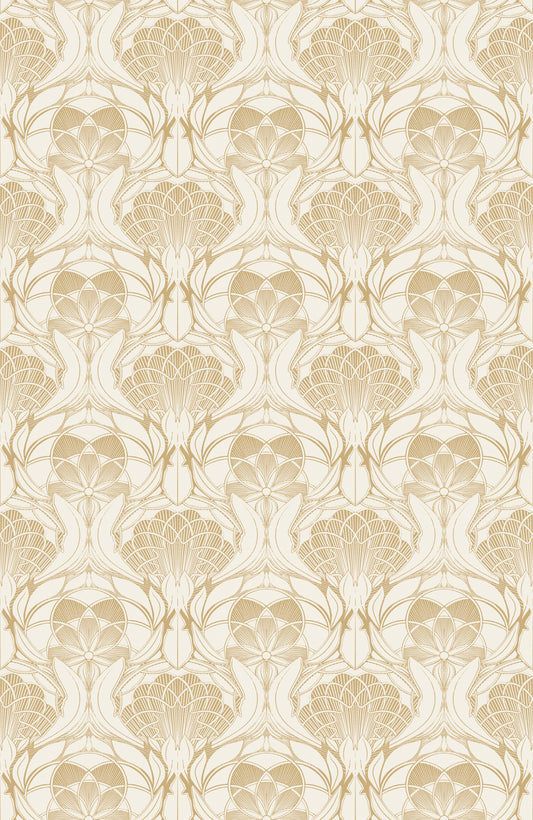 Art Nouveau Linen Fabric By The Metre - 'Nusika'
