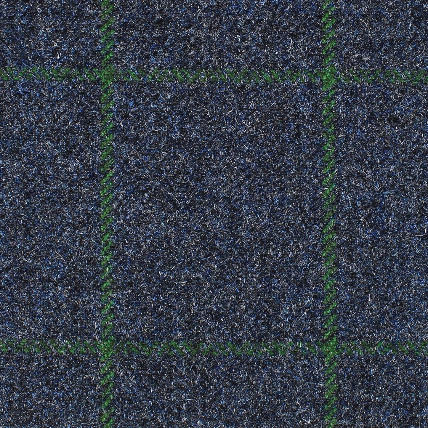 Ernie - 100% Wool Stunning Rich Green Check Tweed Fabric