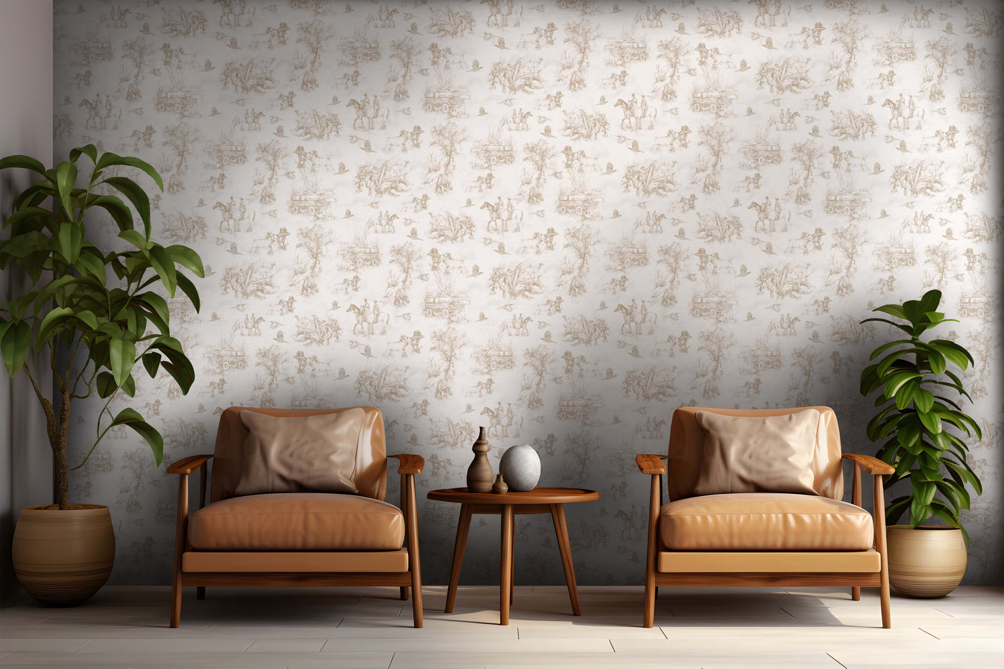 Shooting Toile Wallpaper - Beat by Eades & Francis
