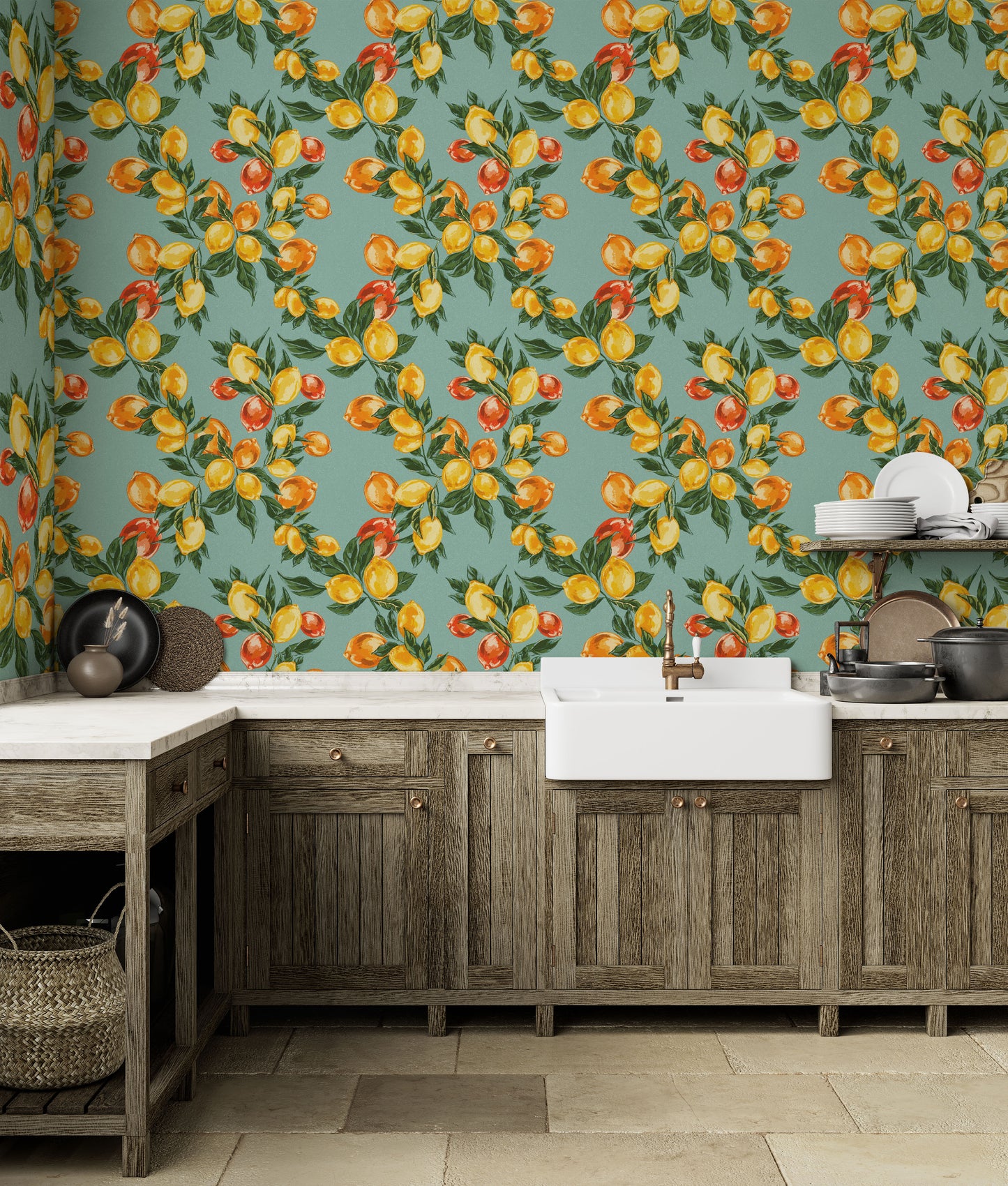 Twist - Mediterranean Lemon Wallpaper