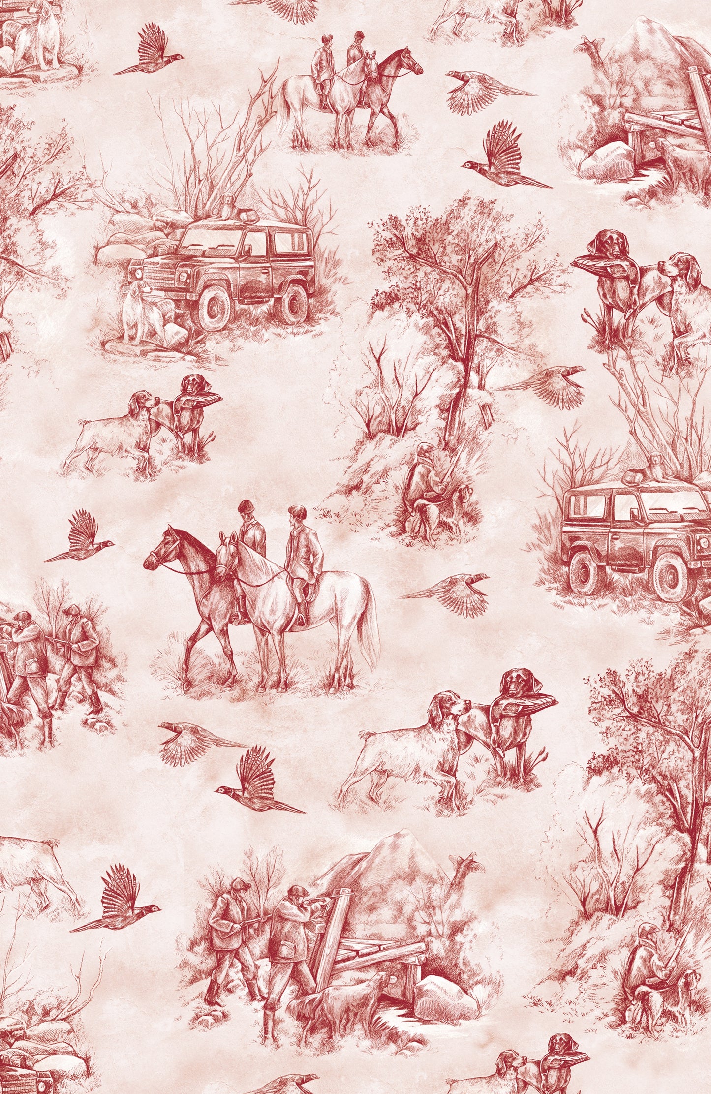 Shooting Toile Wallpaper - Beat by Eades & Francis