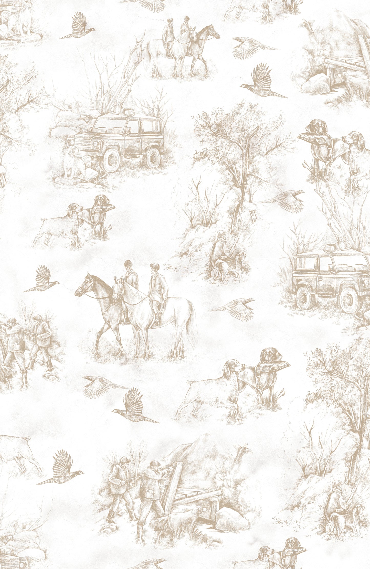 Shooting Toile Wallpaper - Beat by Eades & Francis
