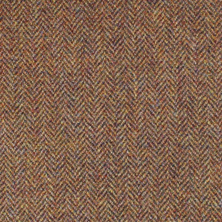 100% Wool Tan Herringbone Tweed Fabric With Jewel Fleck- Henry