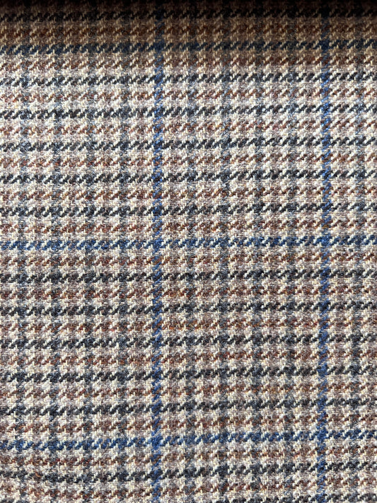 Francis - 100% Wool Stunning Check Tweed Fabric