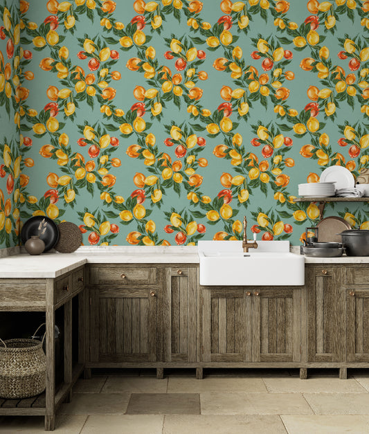 Twist - Mediterranean Lemon Wallpaper