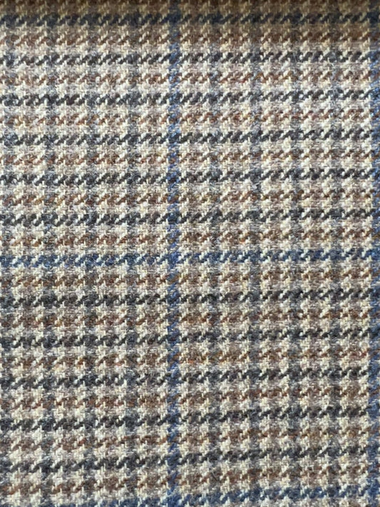 Francis - 100% Wool Stunning Check Tweed Fabric