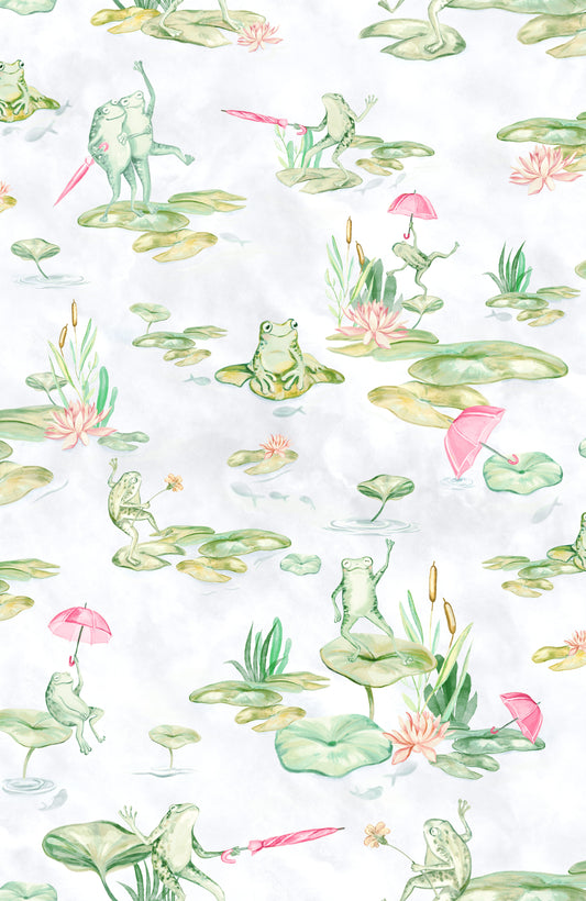 Frolic - Whimsical Frog Wallpaper